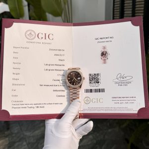 Đồng Hồ Rolex Day-Date Bọc Vàng 18K Độ Kim Cương Moissanite GM V3 176 Gram (1)