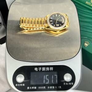 Đồng Hồ Rolex Day-Date Bọc Vàng 18K Mặt Số Đen GM V2 (1)