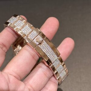 Đồng Hồ Rolex Daytona Rainbow Bọc Vàng Độ Kim Cương Moissanite 40mm (3)