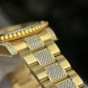 Đồng Hồ Rolex GMT-Master II Fake 11 Đính Full Đá Mặt Đen 40mm (6)