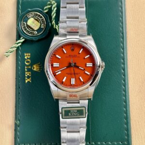Đồng Hồ Rolex Oyster Perpetual 124300 Mặt Đỏ Nhà Máy King 41mm (3)