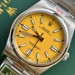 Đồng Hồ Rolex Oyster Perpetual 124300 Mặt Vàng Replica King Factory 41mm (3)