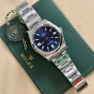 Đồng Hồ Rolex Oyster Perpetual 124300 Mặt Xanh Dương Nhà Máy King 41mm (3)