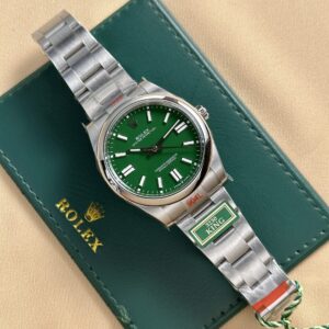Đồng Hồ Rolex Oyster Perpetual 124300 Mặt Xanh Lá Rep 11 King Factory 41mm (3)