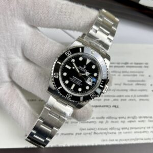 Đồng Hồ Rolex Submariner Fake Cao Cấp Mặt Số Đen 40mm (1)