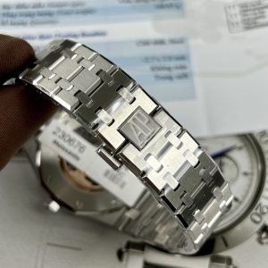 Đồng Hồ Audemars Piguet Royal Oak 15412BC Skeleton Độ Moissanite (9)