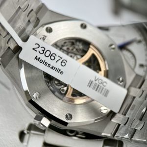 Đồng Hồ Audemars Piguet Royal Oak 15412BC Skeleton Độ Moissanite (9)