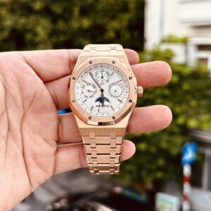Đồng Hồ Audemars Piguet Royal Oak 26574OR Mặt Trắng Rep 11 41mm (4)