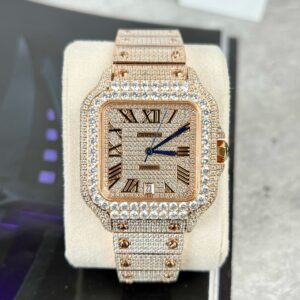 Đồng Hồ Cartier Santos Nam Đính Full Đá Replica 1 1 (9)
