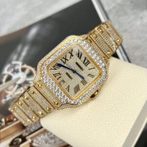 Đồng Hồ Cartier Santos Replica 11 Đính Đá Nhà Máy BV (1)