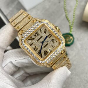 Đồng Hồ Cartier Santos Replica 11 Đính Đá Nhà Máy BV (1)