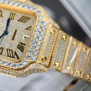 Đồng Hồ Cartier Santos Replica 11 Đính Đá Nhà Máy BV (1)