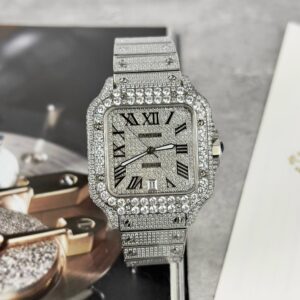 Đồng Hồ Cartier Santos Replica Cao Cấp Nam Đính Đá (2)
