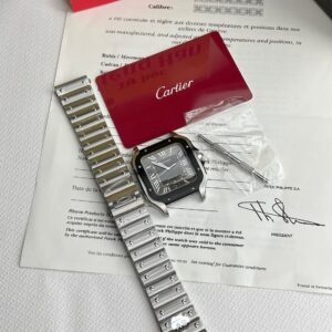 Đồng Hồ Cartier Santos WSSA0037 Replica 11 Mặt Xám Nhà Máy BV