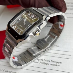 Đồng Hồ Cartier Santos WSSA0037 Replica 11 Mặt Xám Nhà Máy BV