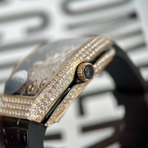 Đồng Hồ Franck Muller V32 Nữ Đính Full Đá Rose Gold ABF 36mm (1)