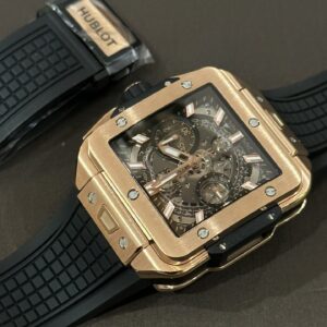 Đồng Hồ Hublot Big Big Square Replica 11 Màu Vàng Hồng 42mm (1)