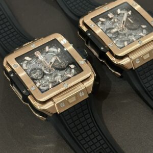 Đồng Hồ Hublot Big Big Square Replica 11 Màu Vàng Hồng 42mm (1)