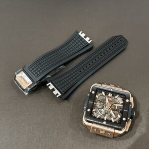 Đồng Hồ Hublot Big Big Square Replica 11 Màu Vàng Hồng Viền Đen 42mm (9)