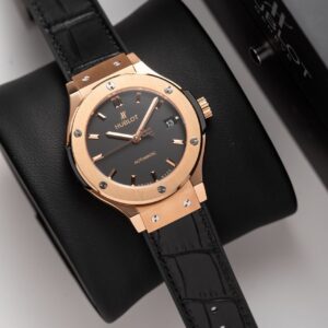 Đồng Hồ Hublot Classic Fusion King Gold Black Replica 11 Nhà Máy JJF 38mm (4)