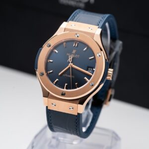 Đồng Hồ Hublot Classic Fusion King Gold Blue Replica 11 Nhà Máy JJF 38mm (2)