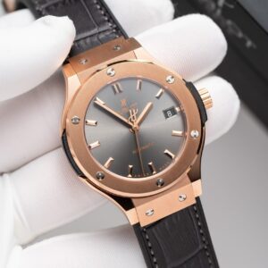 Đồng Hồ Hublot Classic Fusion King Gold Gray Replica 11 Nhà Máy JJF 38mm (2)