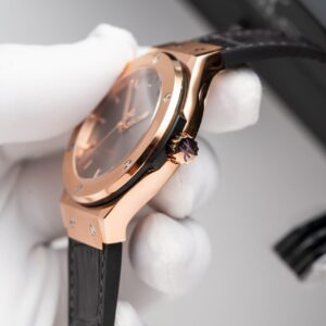Đồng Hồ Hublot Classic Fusion King Gold Gray Replica 11 Nhà Máy JJF 38mm (2)