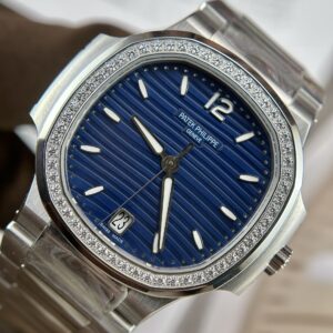 Đồng Hồ Patek Philippe Nautilus 7118 Replica 11 Nữ Đính Đá Mặt Xanh Dương (1)