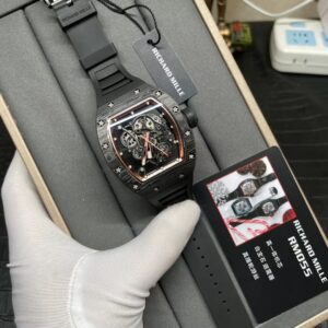 Đồng Hồ Richard Mille RM055 Carbon NTPT Rep 11 BBR Màu Đen 45mm (6)