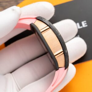 Đồng Hồ Richard Mille RM07-01 Carbon Đính Đá Màu Hồng 36mm (9)