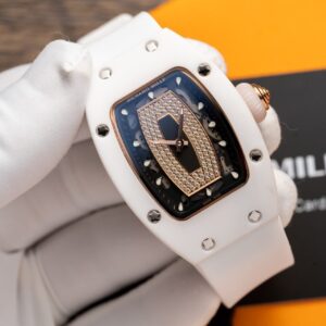 Đồng Hồ Richard Mille RM07-01 Nữ Vỏ Gốm Trắng Replica 36mm (9)
