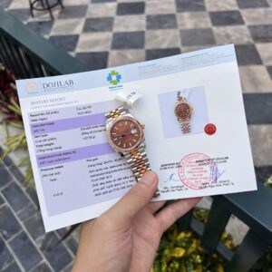 Đồng Hồ Rolex DateJust Bọc Vàng Mặt Chocolate Cọc Dạ Quang GMF 36mm (1)