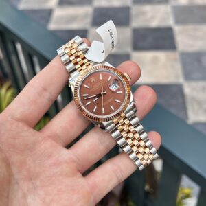 Đồng Hồ Rolex DateJust Bọc Vàng Mặt Chocolate Cọc Dạ Quang GMF 36mm (1)