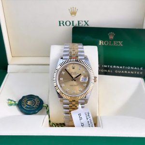 Đồng Hồ Rolex DateJust Bọc Vàng Mặt Vàng Champagne GM Factory Ver 5 41mm (9)