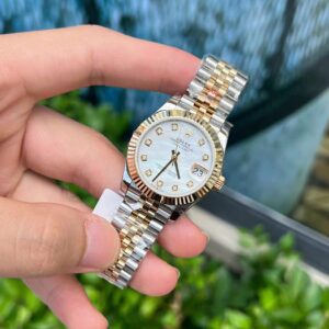 Đồng Hồ Rolex DateJust Nữ Bọc Vàng 18K Mặt Xà Cừ GM Factory 31mm (6)