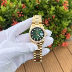 Đồng Hồ Rolex Day-Date 128348RBR Mặt Số Ombre Xanh Lá EW 36mm (8)
