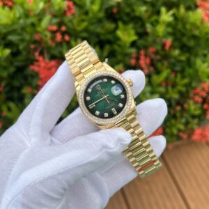 Đồng Hồ Rolex Day-Date 128348RBR Mặt Số Ombre Xanh Lá EW 36mm (8)