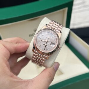 Đồng Hồ Rolex Day-Date Nam Đính Đá Replica 11 Nhà Máy GM 40mm (3)