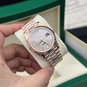 Đồng Hồ Rolex Day-Date Nam Đính Đá Replica 11 Nhà Máy GM 40mm (3)