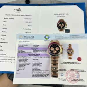 Đồng Hồ Rolex Daytona Rainbow 116595RBOW Bọc Vàng Độ Kim Cương Moissanite 40mm (2)