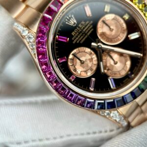 Đồng Hồ Rolex Daytona Rainbow 116595RBOW Bọc Vàng Độ Kim Cương Moissanite 40mm (2)