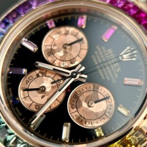 Đồng Hồ Rolex Daytona Rainbow 116595RBOW Bọc Vàng Độ Kim Cương Moissanite 40mm (2)
