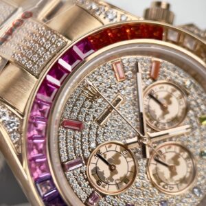 Đồng Hồ Rolex Daytona Rainbow Nam Đính Full Đá Replica 11 40mm (1)