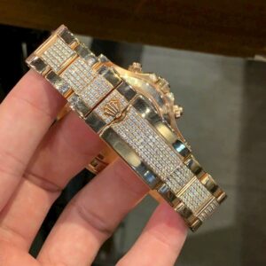 Đồng Hồ Rolex Daytona Rainbow Replcia 11 Đính Full Đá 40mm (6)