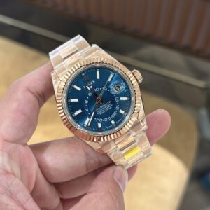 Đồng Hồ Rolex Sky-Dweller 336935 Replica 11 Mặt Xanh Lam Nhà Máy Noob 42mm (1)