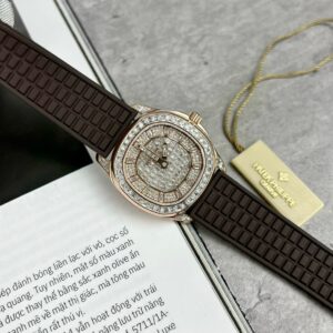Đồng Hồ Patek Philippe Aquanaut 5062 Replica 11 Bọc Vàng Độ Moissanite (9)