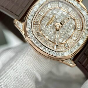 Đồng Hồ Patek Philippe Aquanaut 5062 Replica 11 Bọc Vàng Độ Moissanite (9)