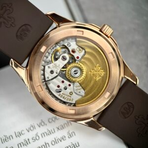 Đồng Hồ Patek Philippe Aquanaut 5062 Replica 11 Bọc Vàng Độ Moissanite (9)