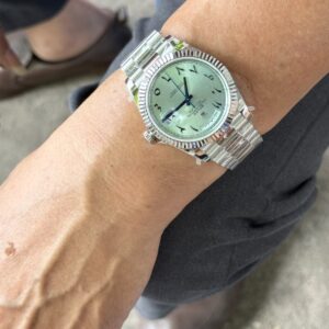 Đồng Hồ Rolex Day-Date Replica 11 Mặt Số Xanh Băng Cọc Ả Rập GM V2 40mm (6)