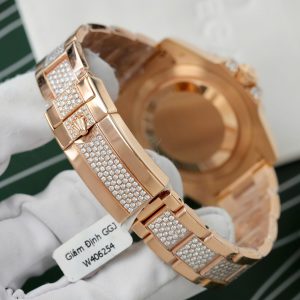 Đồng Hồ Rolex GMT-Master II 126755 SARU-DIAO Bọc Vàng Độ Moissanite Sapphire 40mm (2)
